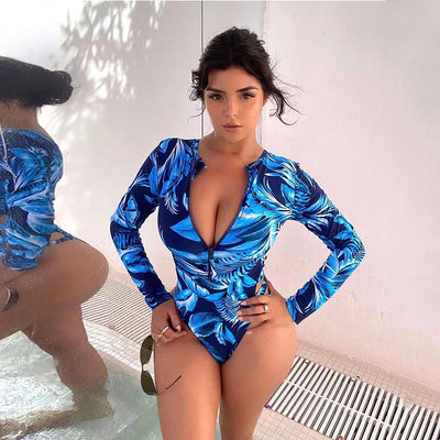 Sexy Surf Long Sleeve Swimwear Women F Style